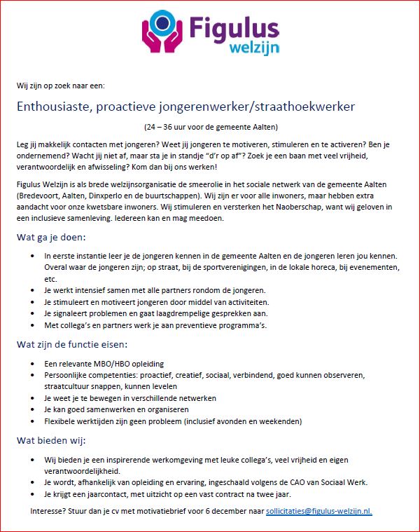 Vacature jongerenwerker