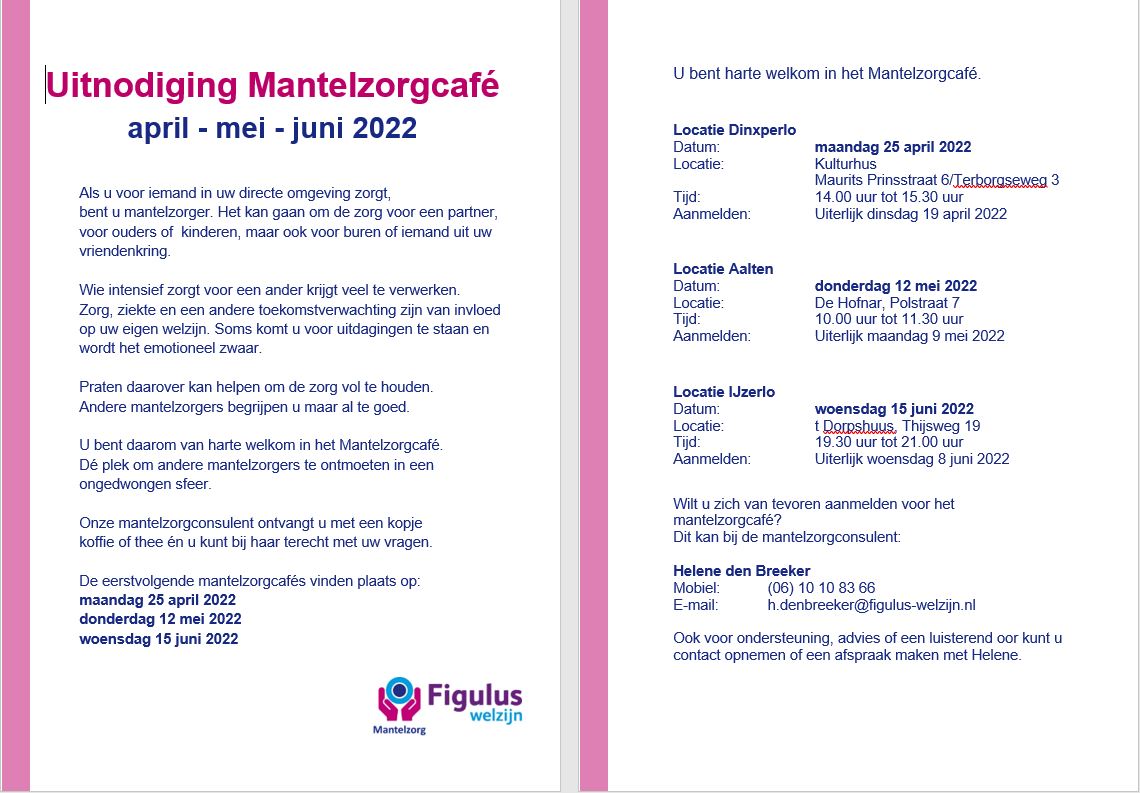 2022-4 start mantelzorg cafe