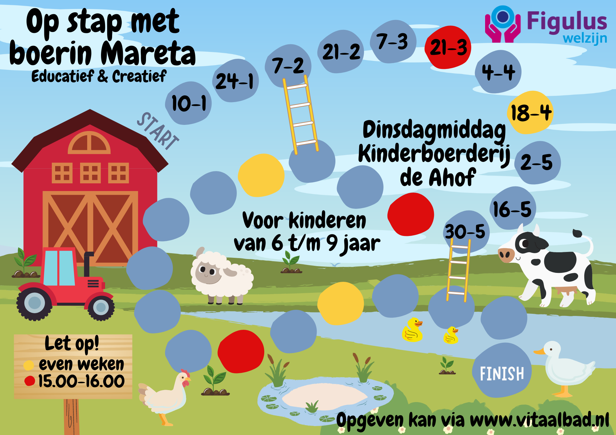 Flyer Op stap met boerin Mareta